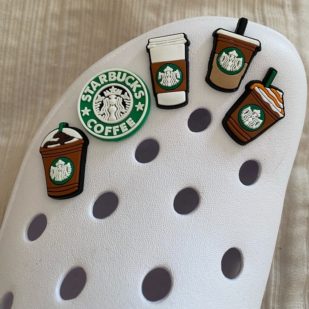 Starbucks set of 5 Shoe or bracelet charms NEW - Picture 2 of 3